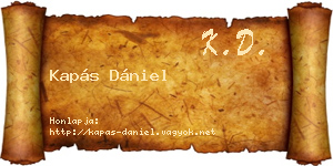 Kapás Dániel névjegykártya